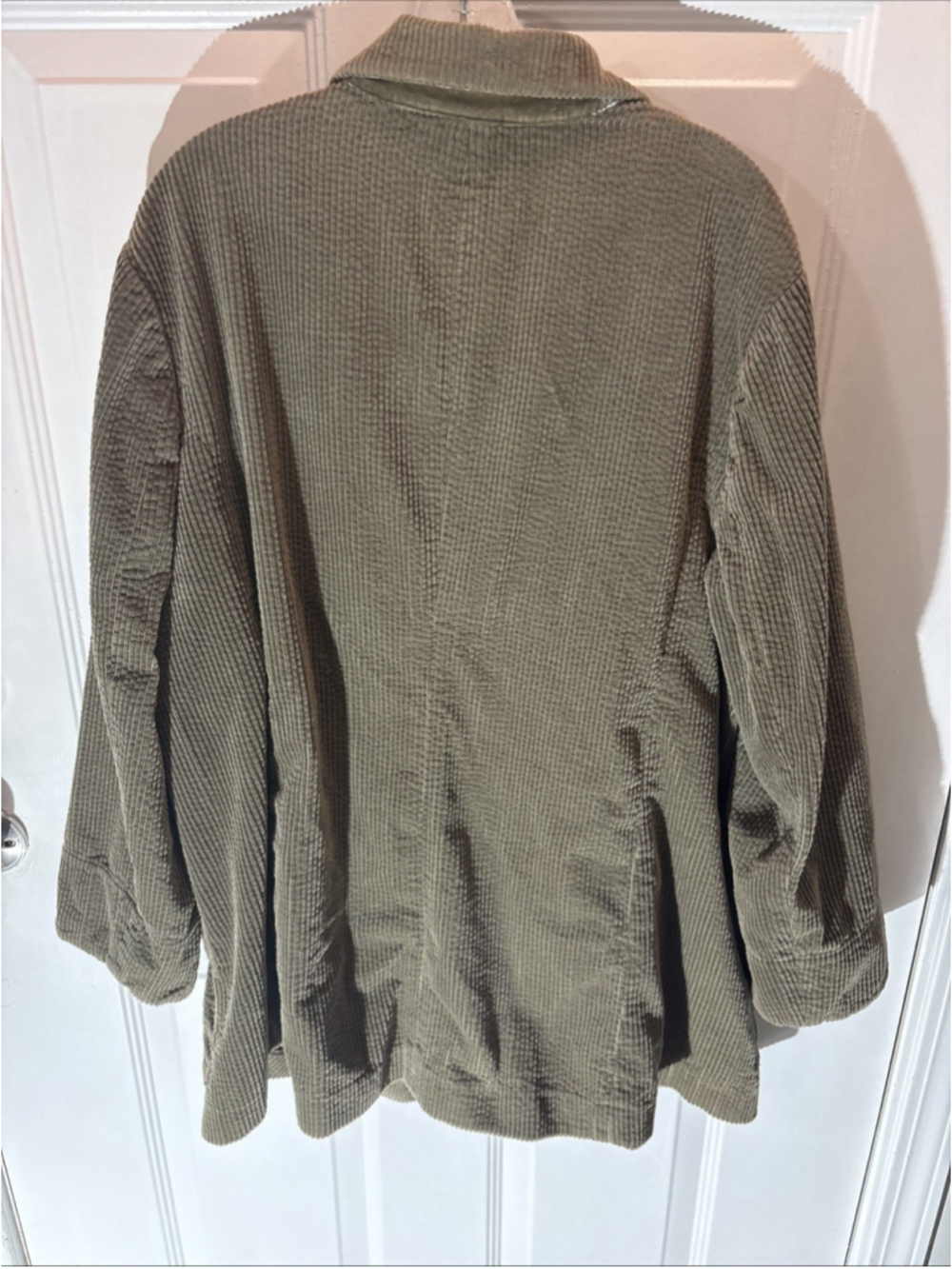 J. Jill Olive Green 100% Cotton Women's Jacket 2X 1138 - Picture 9 of 16